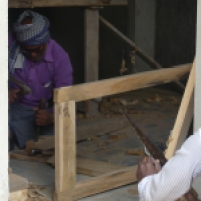 Manual construction of the window frames